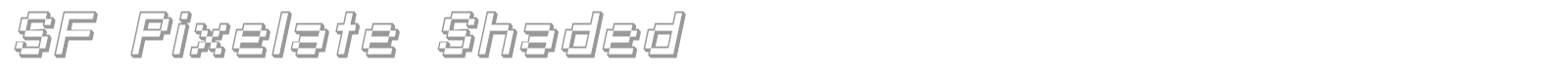 SF Pixelate font preview